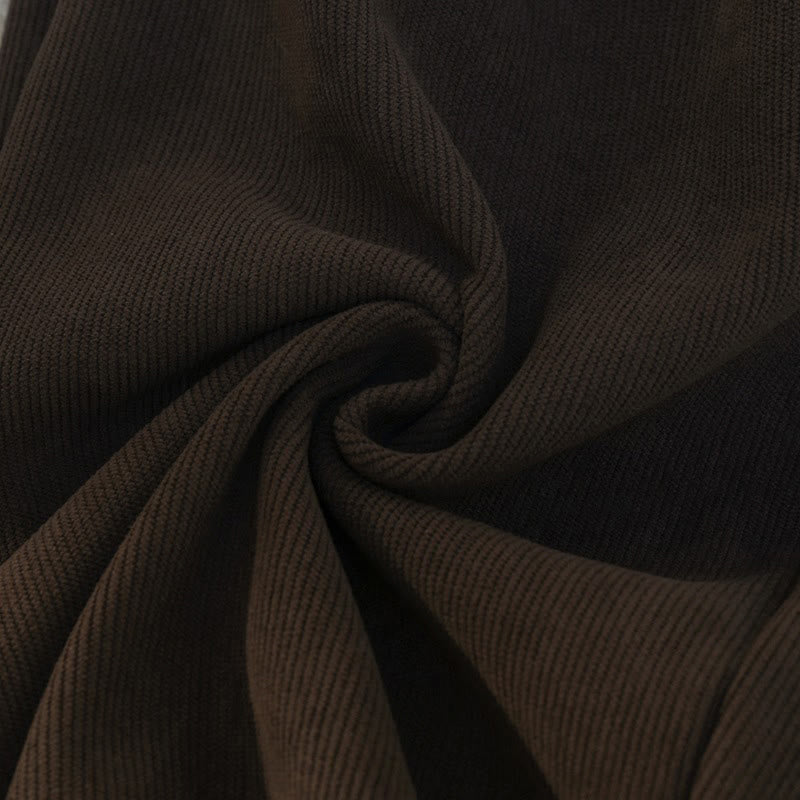 Pantaloni larghi da donna in velluto a coste di cotone patchwork con fodera in pile e tasche Buddha Stones - image 23