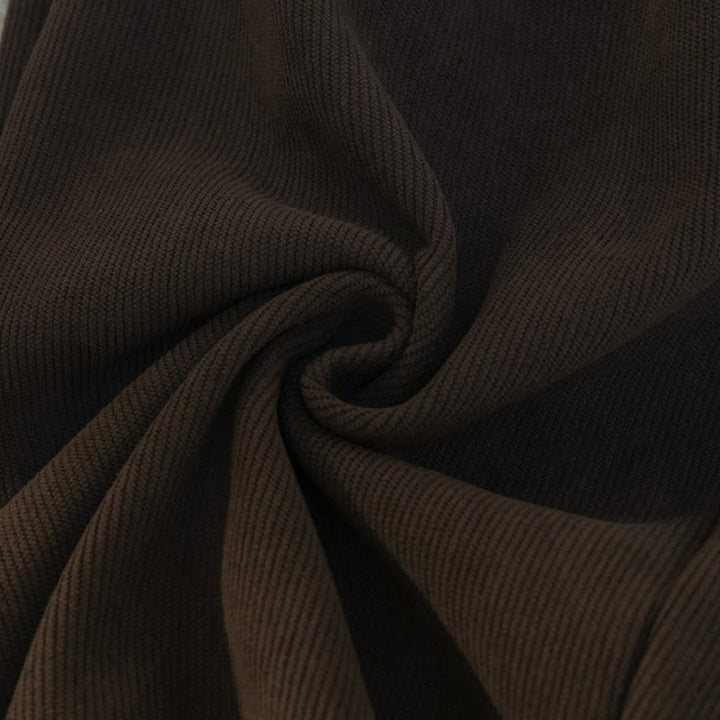 Pantaloni larghi da donna in velluto a coste di cotone patchwork con fodera in pile e tasche Buddha Stones - image 23