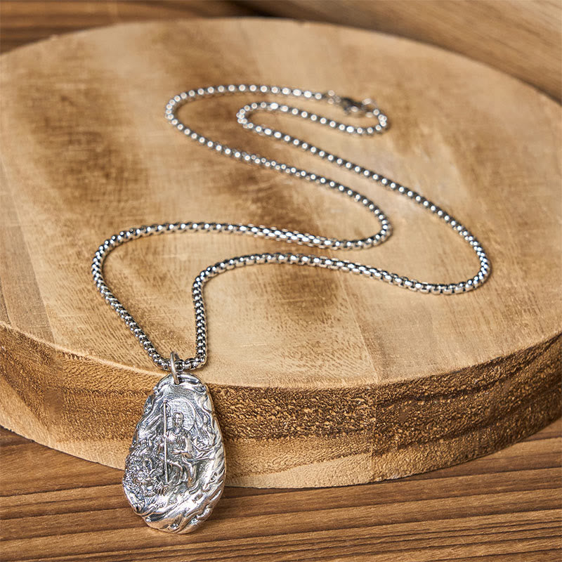 Buddha Stones Collana con ciondolo in rame Kṣitigarbha Dizang Bodhisattva Compassione - image 8