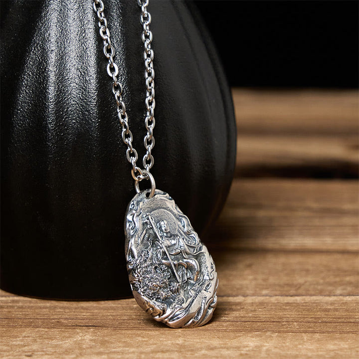 Buddha Stones Collana con ciondolo in rame Kṣitigarbha Dizang Bodhisattva Compassione - image 3