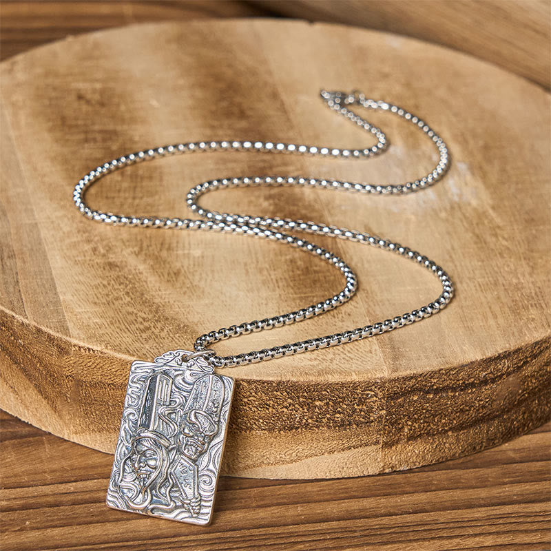 Buddha Stones Collana con ciondolo in rame, nero e bianco, modello di impermanenza, equilibrio - image 7