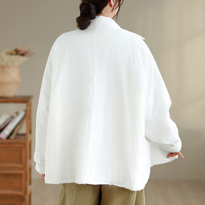 Giacca invernale da donna in cotone spesso con bottoni cinesi a forma di rana, a maniche lunghe, con tasche , Buddha Stones - image 15