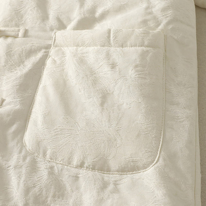 Giacca da donna in cotone a maniche lunghe con tasche e design a bottoni a rana, Buddha Stones - image 11