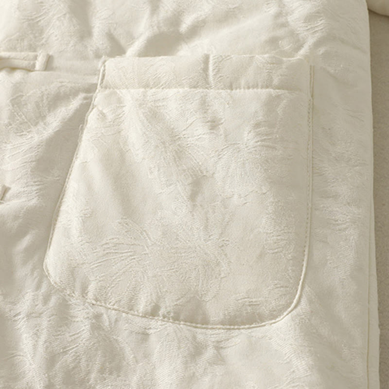 Giacca da donna in cotone a maniche lunghe con tasche e design a bottoni a rana, Buddha Stones - image 11