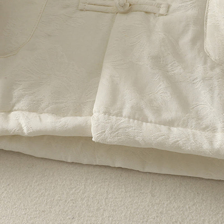 Giacca da donna in cotone a maniche lunghe con tasche e design a bottoni a rana, Buddha Stones - image 14