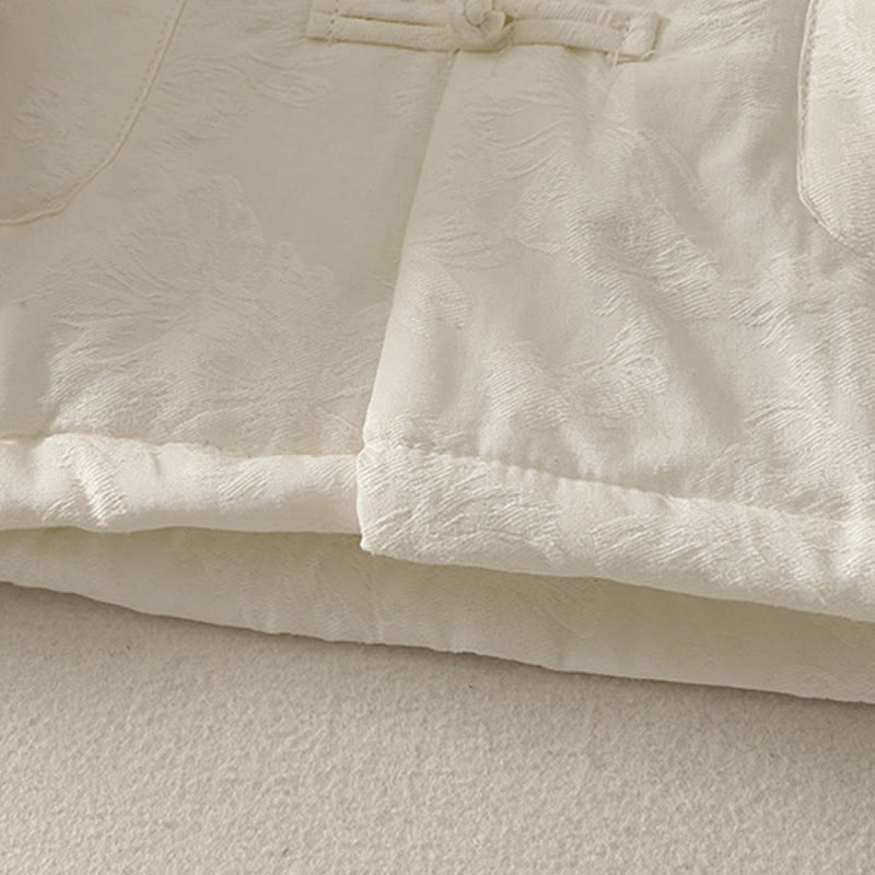 Giacca da donna in cotone a maniche lunghe con tasche e design a bottoni a rana, Buddha Stones - image 14