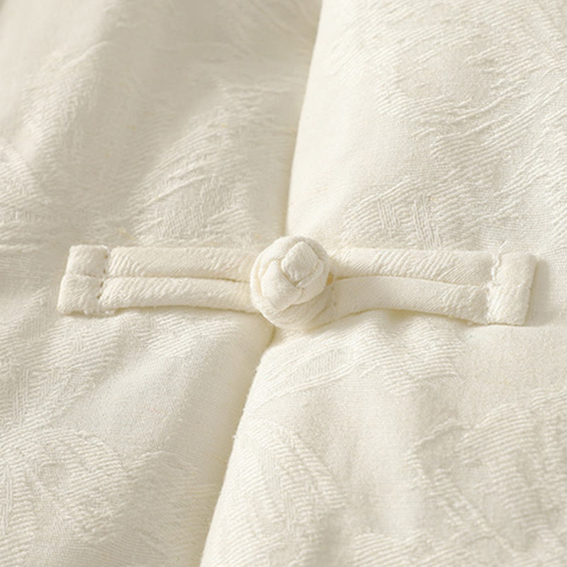 Giacca da donna in cotone a maniche lunghe con tasche e design a bottoni a rana, Buddha Stones - image 9