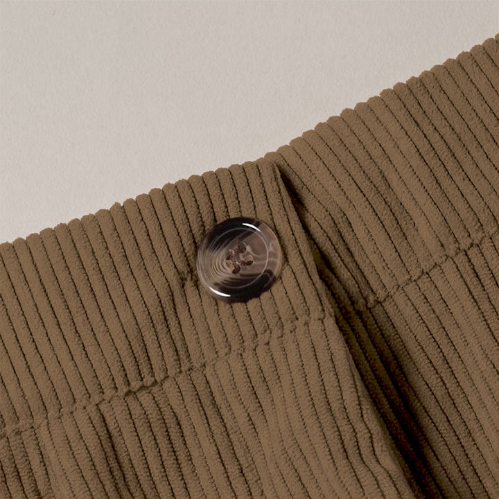 Pantaloni da donna casual in velluto a coste con tasche e gamba dritta Buddha Stones - image 5