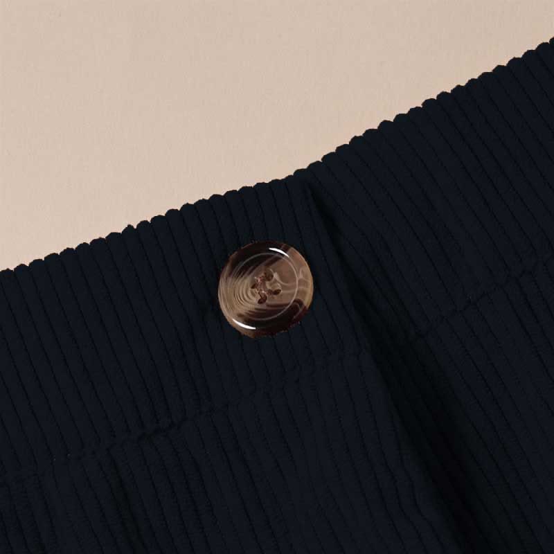 Pantaloni da donna casual in velluto a coste con tasche e gamba dritta Buddha Stones - image 10