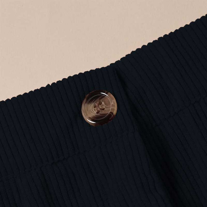 Pantaloni da donna casual in velluto a coste con tasche e gamba dritta Buddha Stones - image 10