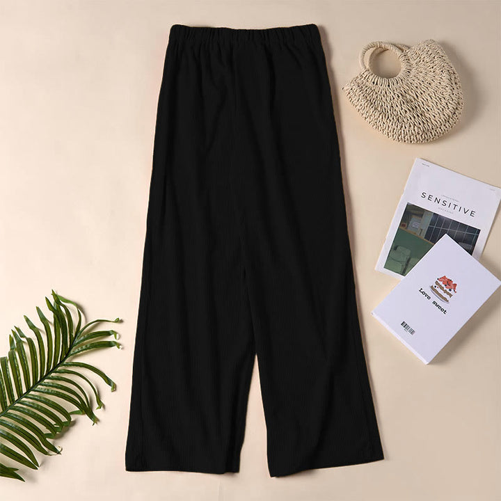 Pantaloni da donna casual in velluto a coste con tasche e gamba dritta Buddha Stones - image 7