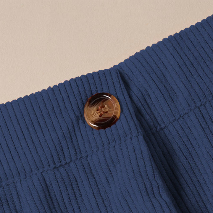 Pantaloni da donna casual in velluto a coste con tasche e gamba dritta Buddha Stones - image 25