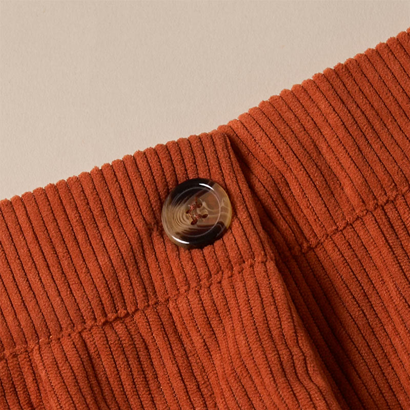 Pantaloni da donna casual in velluto a coste con tasche e gamba dritta Buddha Stones - image 32