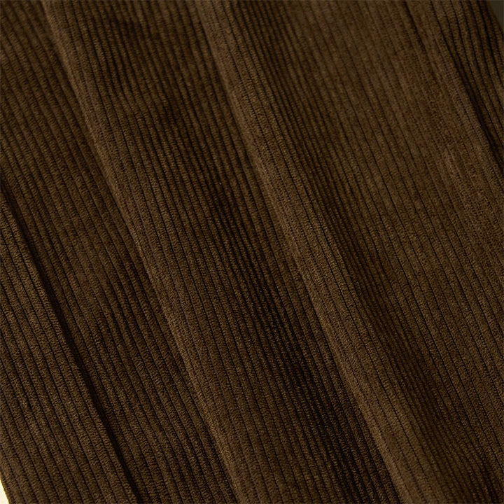 Pantaloni larghi da donna in velluto a coste semplice con bottoni e tasche, in poliestere, con Buddha Stones - image 6