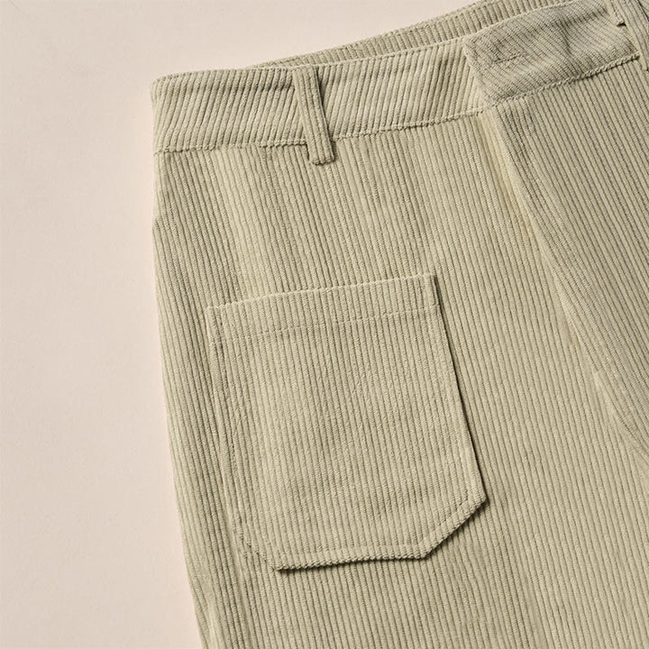 Pantaloni larghi da donna in velluto a coste semplice con bottoni e tasche, in poliestere, con Buddha Stones - image 11