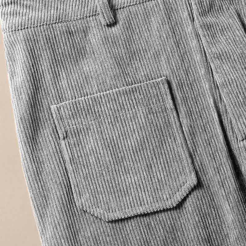 Pantaloni larghi da donna in velluto a coste semplice con bottoni e tasche, in poliestere, con Buddha Stones - image 18
