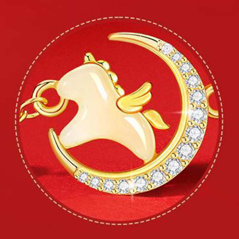 Bracciale in corda rossa con abbondanza di zirconi in argento sterling 925, anno del cavallo , Buddha Stones giada di Hetian - image 9