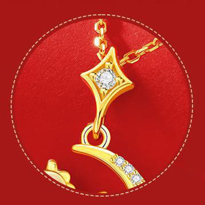 Collana con ciondolo in argento sterling 925, giada di Hetian, zircone e pietre Buddha Stones , anno del cavallo - image 9