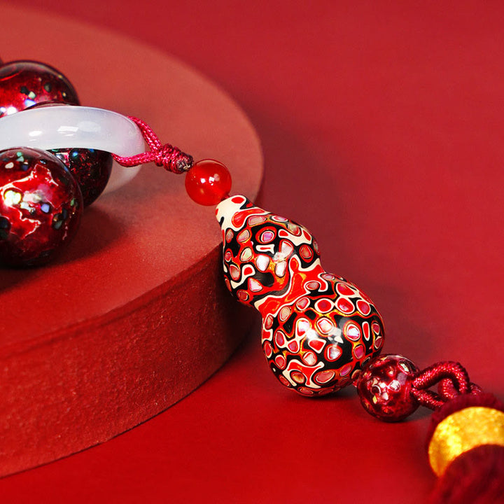 Braccialetto di benedizione con perline di zucca , Buddha Stones, lacca di ebano - image 3