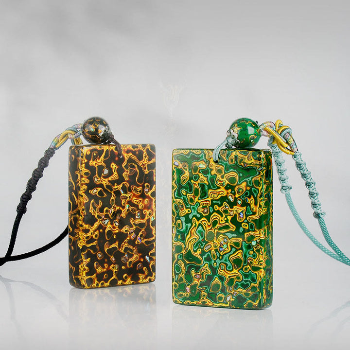 Collana con ciondolo di protezione in legno di sandalo laccato Buddha Stones realizzate a mano - image 22