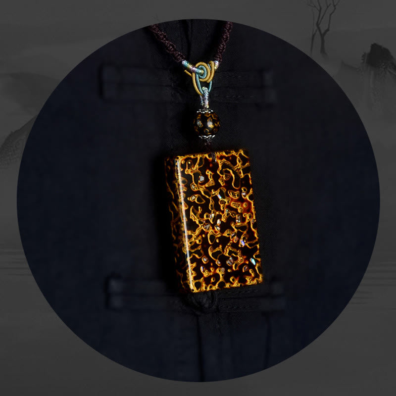 Collana con ciondolo di protezione in legno di sandalo laccato Buddha Stones realizzate a mano - image 16