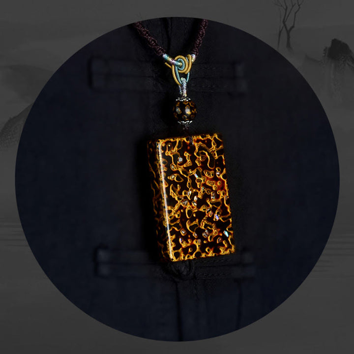 Collana con ciondolo di protezione in legno di sandalo laccato Buddha Stones realizzate a mano - image 16