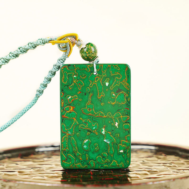 Collana con ciondolo di protezione in legno di sandalo laccato Buddha Stones realizzate a mano - image 3