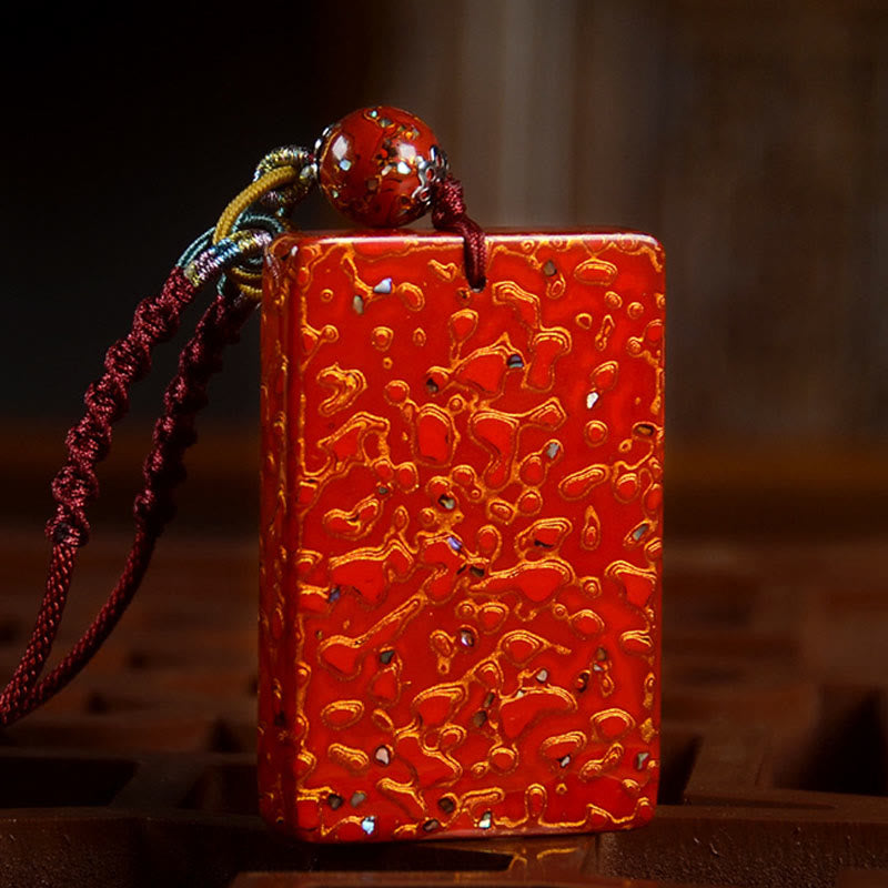 Collana con ciondolo di protezione in legno di sandalo laccato Buddha Stones realizzate a mano - image 9