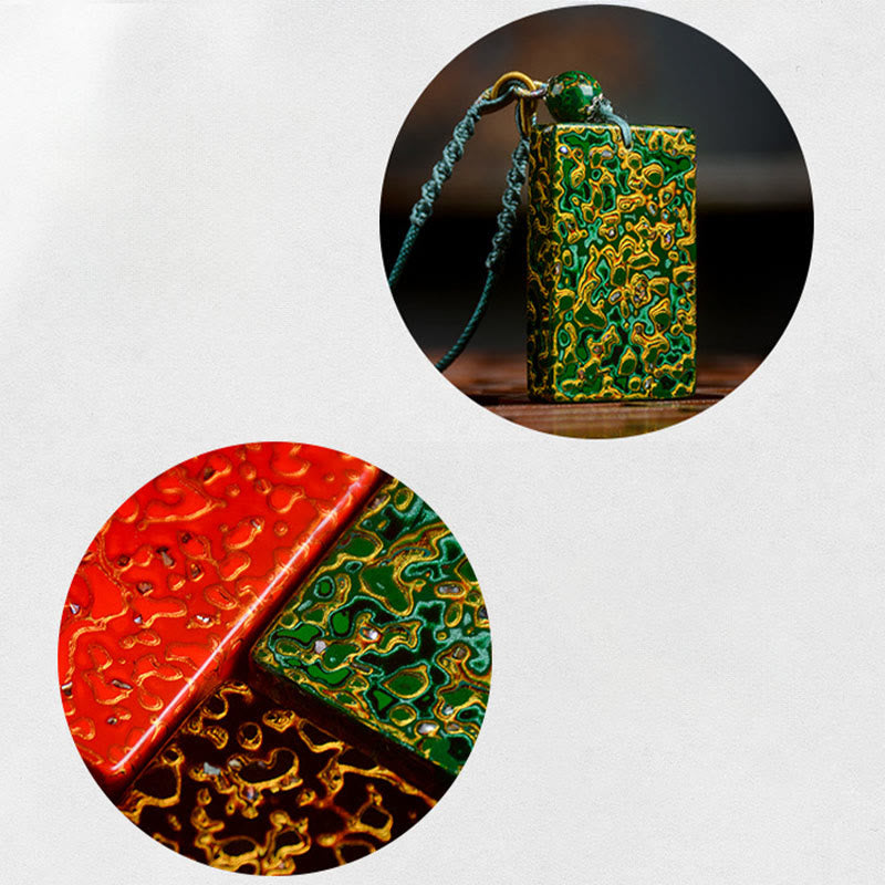 Collana con ciondolo di protezione in legno di sandalo laccato Buddha Stones realizzate a mano - image 21