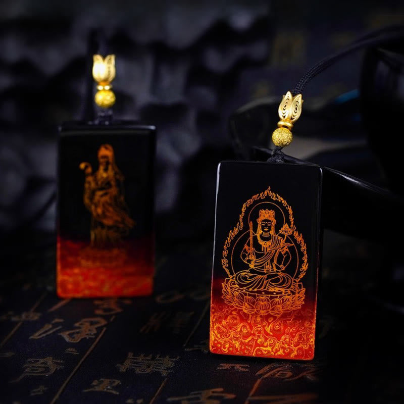 Buddha Stones con ciondolo in legno di sandalo, lacca artigianale, carattere di Buddha Fu, zodiaco cinese - image 10