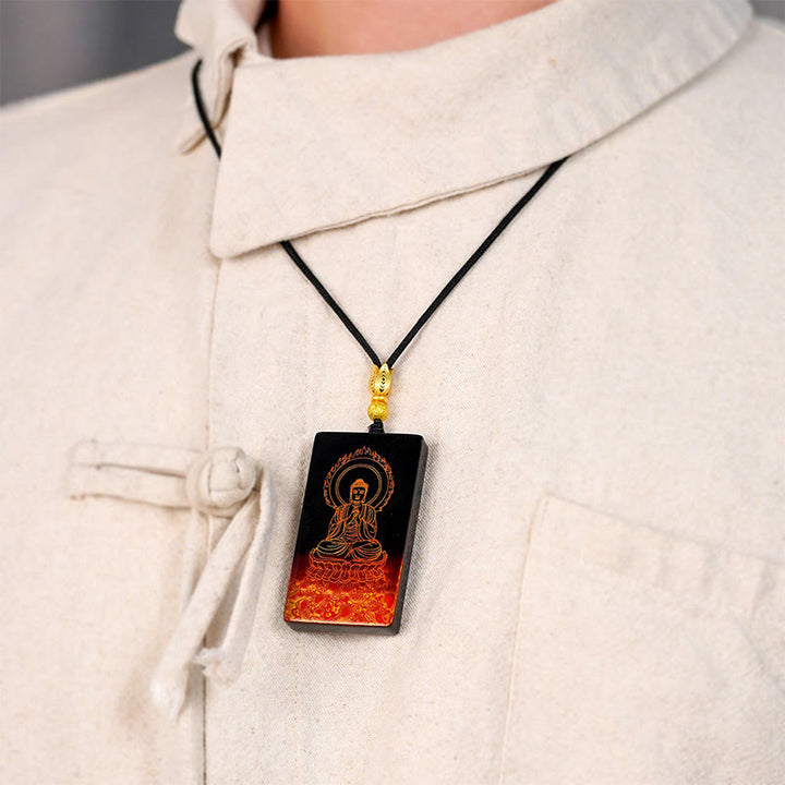 Buddha Stones con ciondolo in legno di sandalo, lacca artigianale, carattere di Buddha Fu, zodiaco cinese - image 27