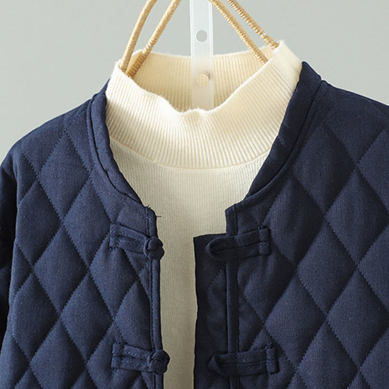 Giacca da donna in cotone spesso con maniche lunghe, tasche e patchwork etnico con bottoni a forma di rana Buddha Stones - image 7