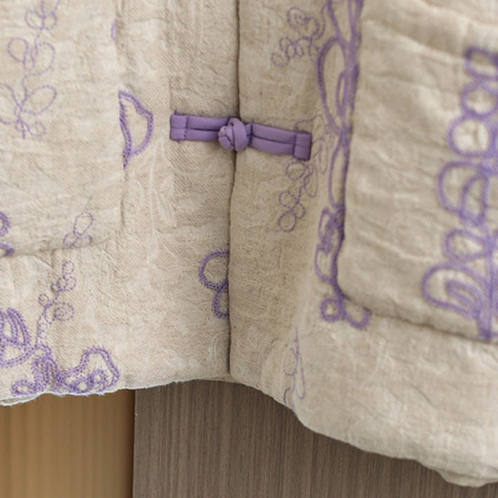 Giacca invernale da donna con maniche lunghe, colletto rialzato, bottoni a rana, imbottita in cotone con tasche , Buddha Stones - image 18