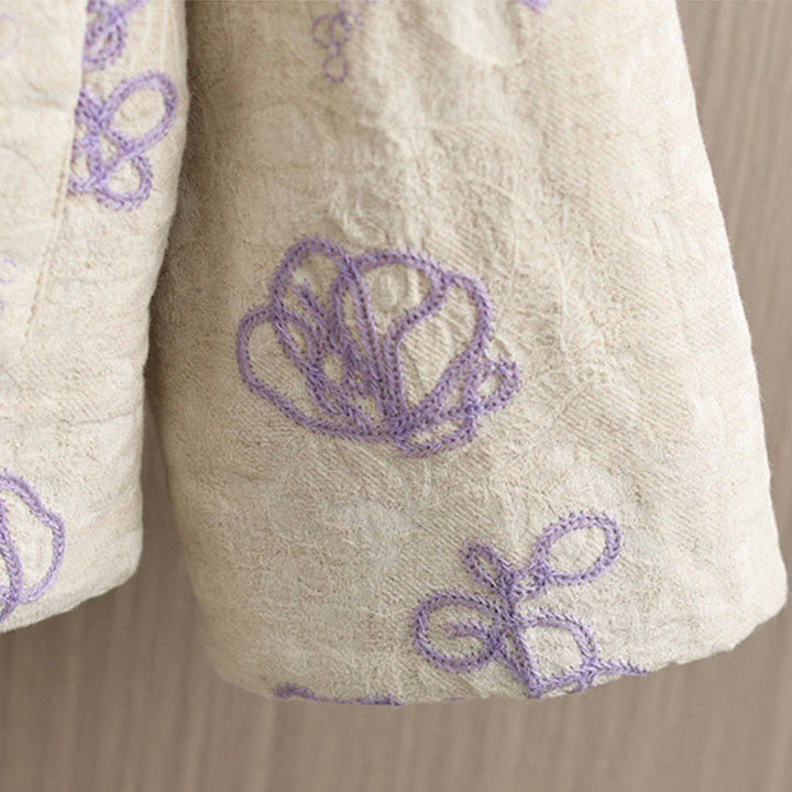 Giacca invernale da donna con maniche lunghe, colletto rialzato, bottoni a rana, imbottita in cotone con tasche , Buddha Stones - image 15