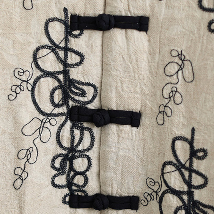 Giacca invernale da donna con maniche lunghe, colletto rialzato, bottoni a rana, imbottita in cotone con tasche , Buddha Stones - image 22