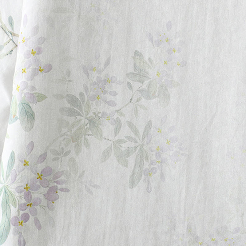 Giacca in cotone con bottoni a rana e maniche lunghe con stampa floreale da donna Buddha Stones - image 6