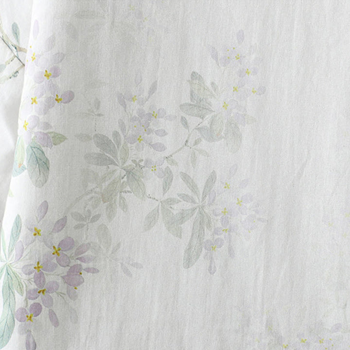 Giacca in cotone con bottoni a rana e maniche lunghe con stampa floreale da donna Buddha Stones - image 6