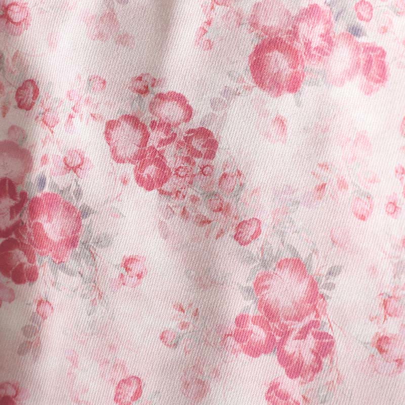 Giacca a maniche lunghe in cotone con bottoni a rana e stampa floreale rosa chiaro da donna Buddha Stones - image 6