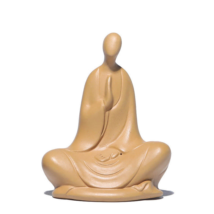Buddha Stones Buddha senza forma Statua in ceramica in preghiera Decorazione per la casa Zen 5*2,5*5,3 cm - image 9