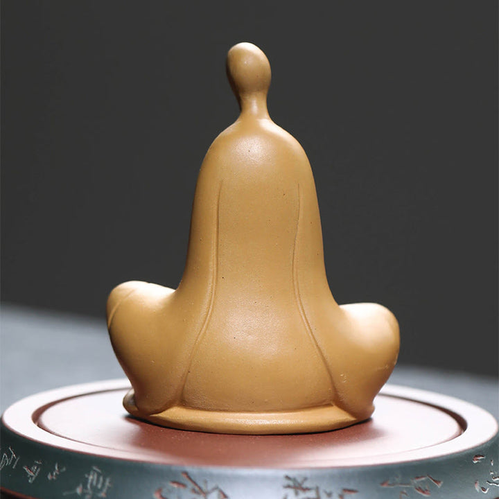 Buddha Stones Buddha senza forma Statua in ceramica in preghiera Decorazione per la casa Zen 5*2,5*5,3 cm - image 8