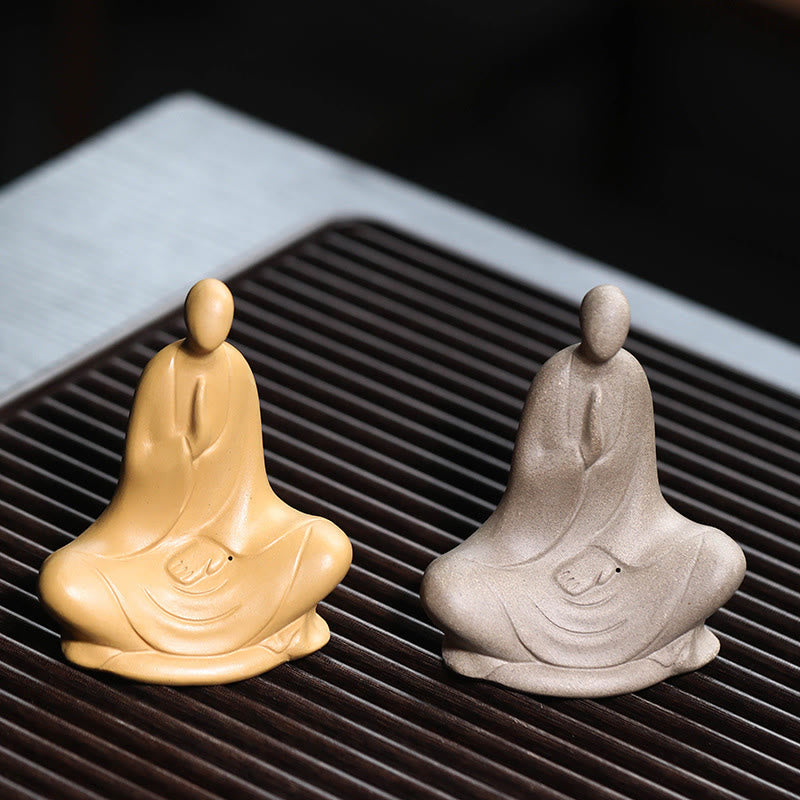 Buddha Stones Buddha senza forma Statua in ceramica in preghiera Decorazione per la casa Zen 5*2,5*5,3 cm - image 13