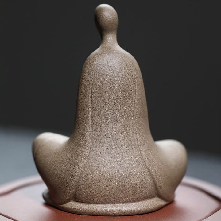 Buddha Stones Buddha senza forma Statua in ceramica in preghiera Decorazione per la casa Zen 5*2,5*5,3 cm - image 4