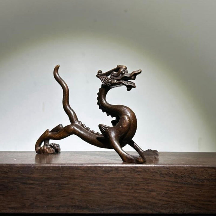 Buddha Stones Mini Drago Lega Protezione Fortuna Decorazione per la casa 7,6*2,5*5,4 cm - image 2