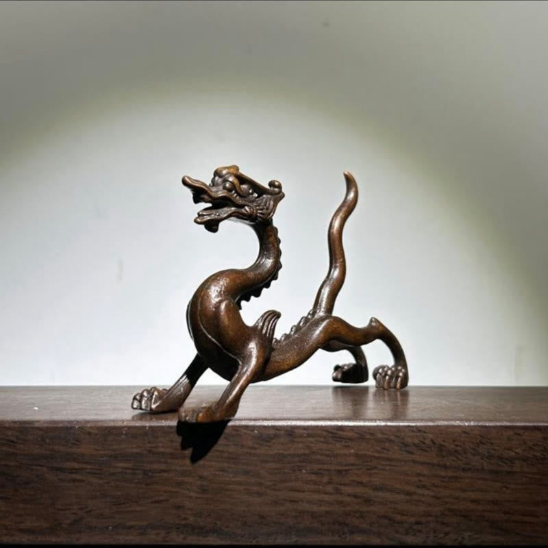 Buddha Stones Mini Drago Lega Protezione Fortuna Decorazione per la casa 7,6*2,5*5,4 cm - image 3