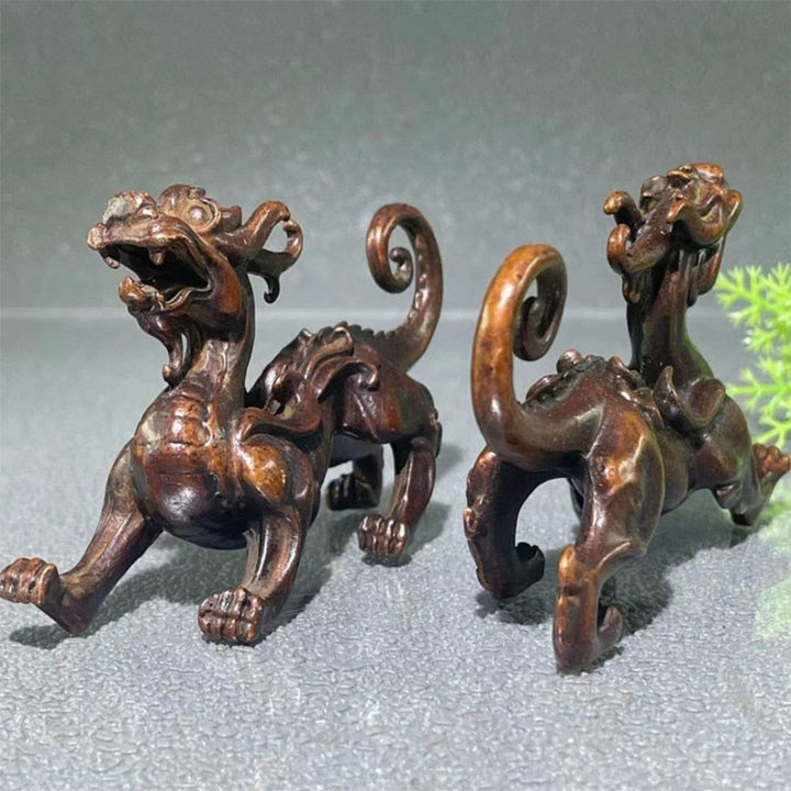 Buddha Stones FengShui Piccola lega PiXiu Decorazione per ricchezza e fortuna 9,2*2,4*5,2 cm - image 4