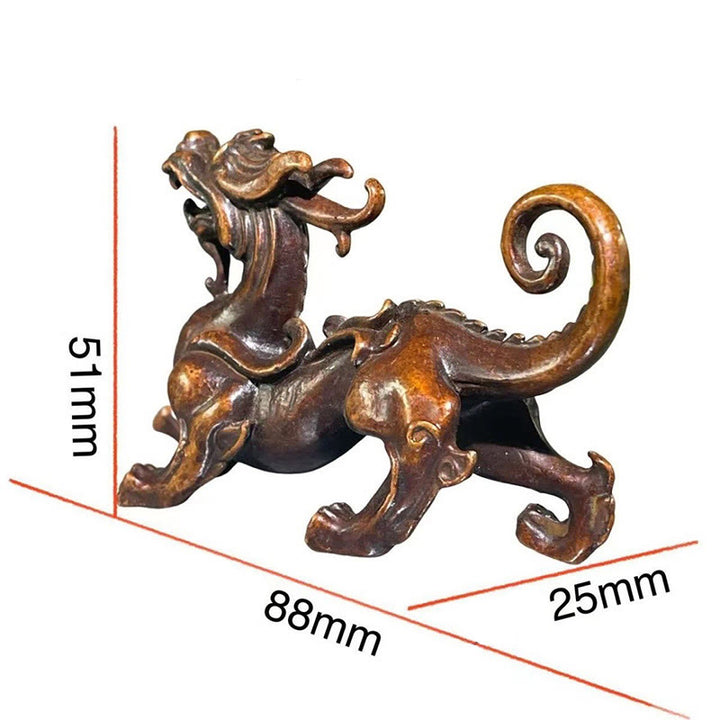 Buddha Stones FengShui Piccola lega PiXiu Decorazione per ricchezza e fortuna 9,2*2,4*5,2 cm - image 11