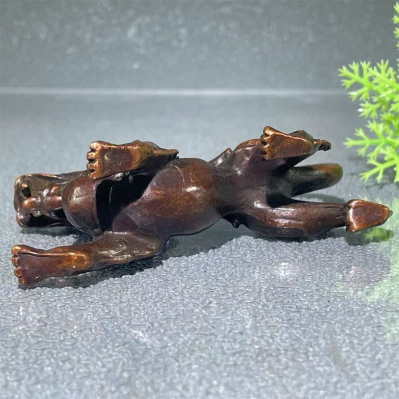 Buddha Stones FengShui Piccola lega PiXiu Decorazione per ricchezza e fortuna 9,2*2,4*5,2 cm - image 6