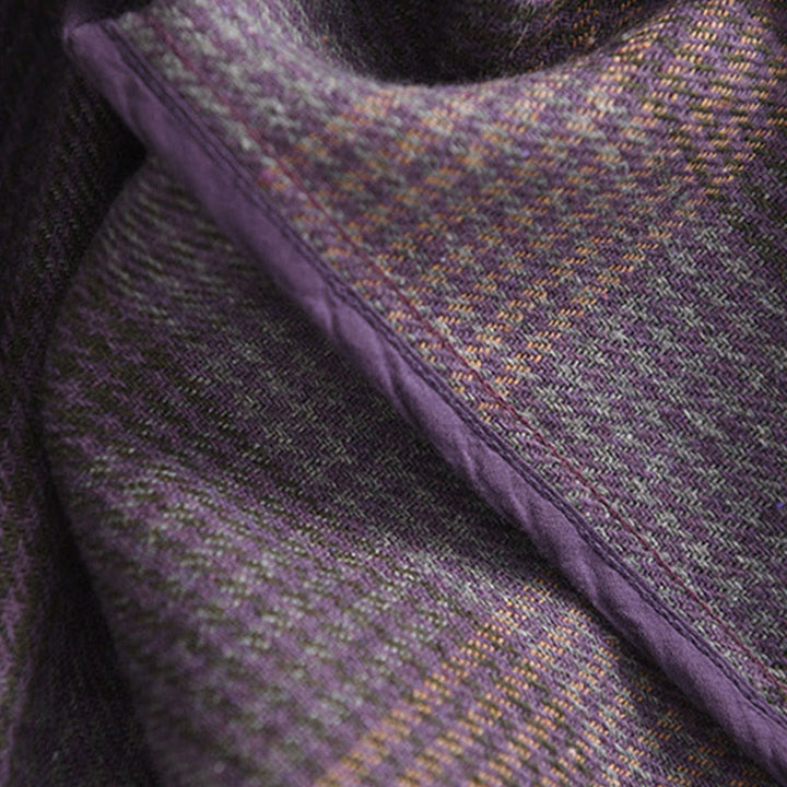 Gonna invernale da donna in cotone termico con motivo scozzese Buddha Stones, lunghezza 7-8, con tasche - image 10