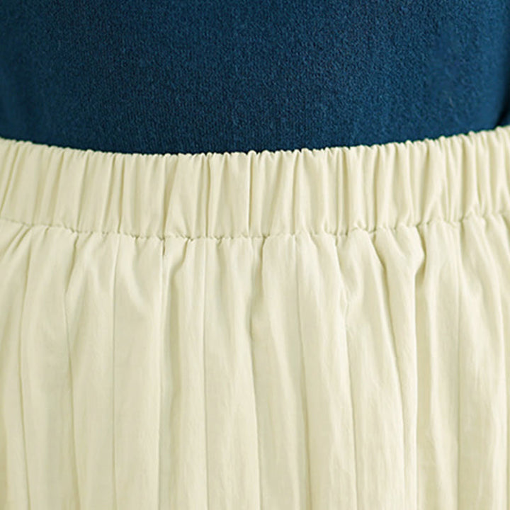 Gonna termica da donna con elastico in vita, tasche e design a pieghe semplici con Buddha Stones - image 15