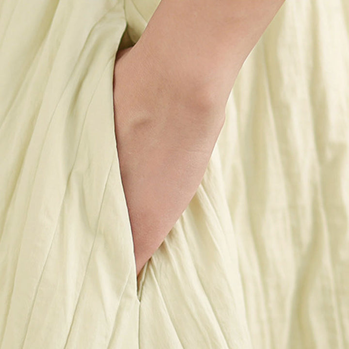 Gonna termica da donna con elastico in vita, tasche e design a pieghe semplici con Buddha Stones - image 16